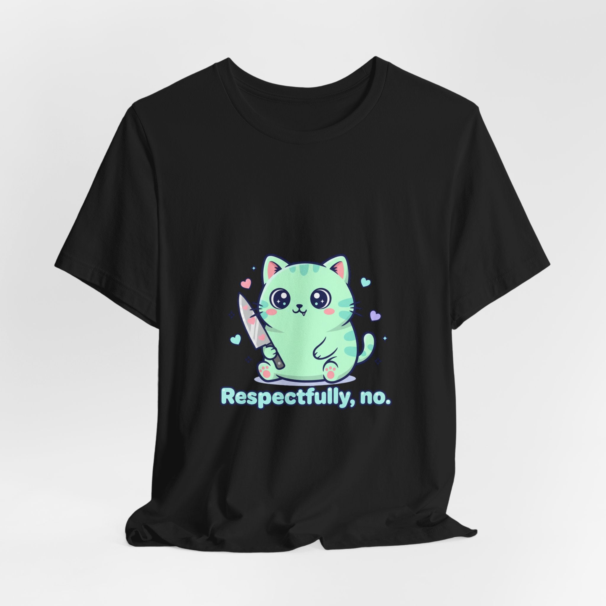 Respectfully No cat tee | Kawaii threat, pastel soft grunge