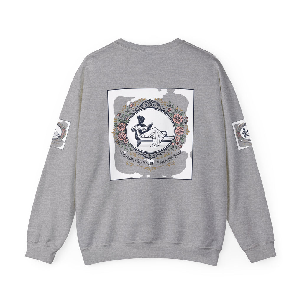 Bluza Damska z Nadrukiem | Czytająca Kobieta | Vintage Kwiatowy Medalion