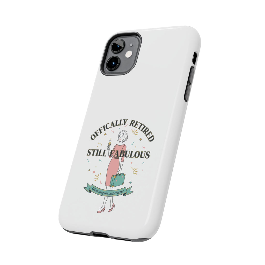 Officially Retired Still Fabulous Phone Case | Retirement, Retro Lady