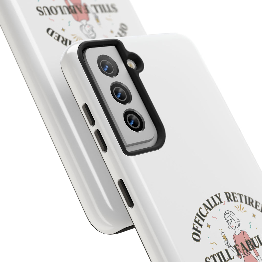 Officially Retired Still Fabulous Phone Case | Retirement, Retro Lady