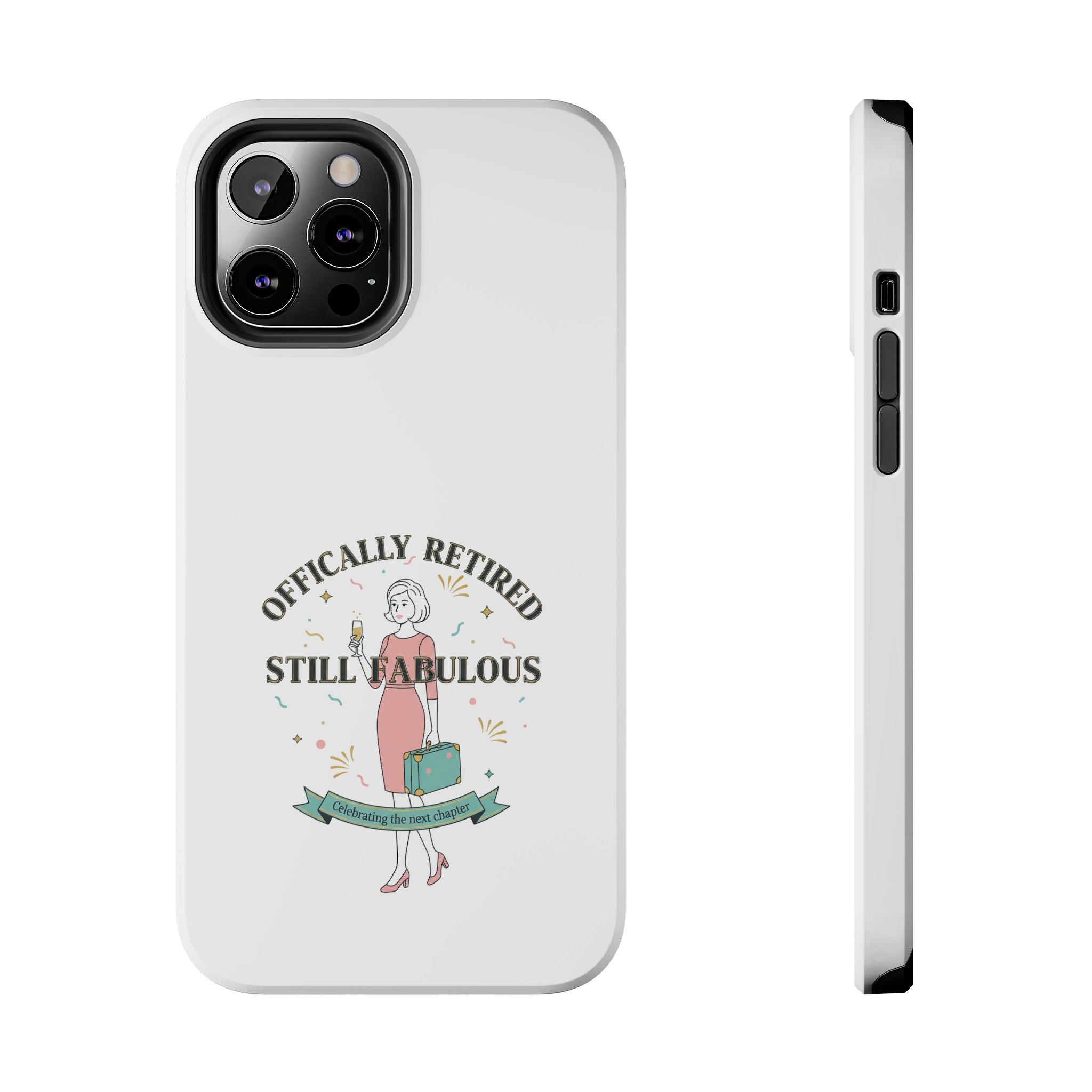 Officially Retired Still Fabulous Phone Case | Retirement, Retro Lady