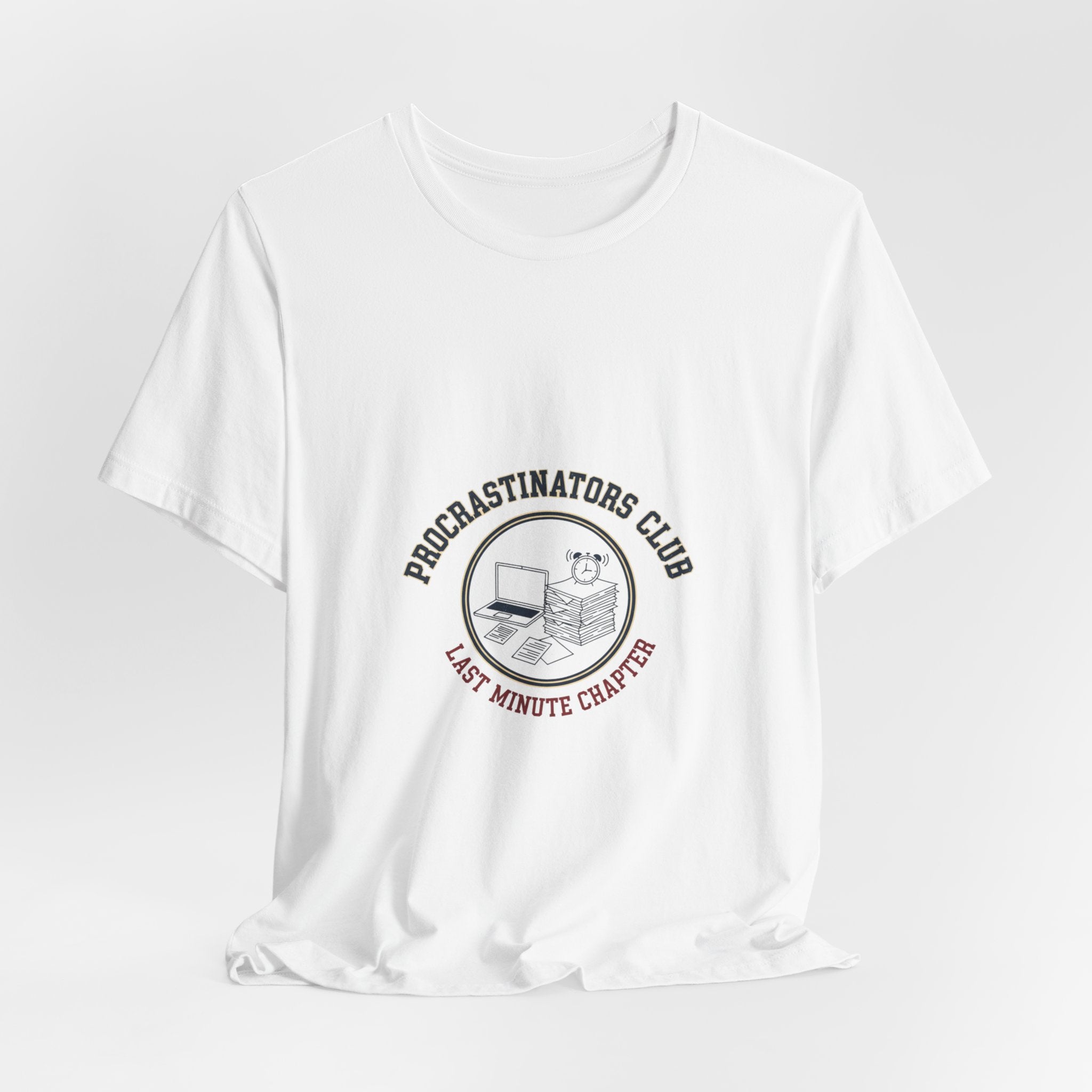 Procrastinators Club Tee | ironic club shirt, varsity style