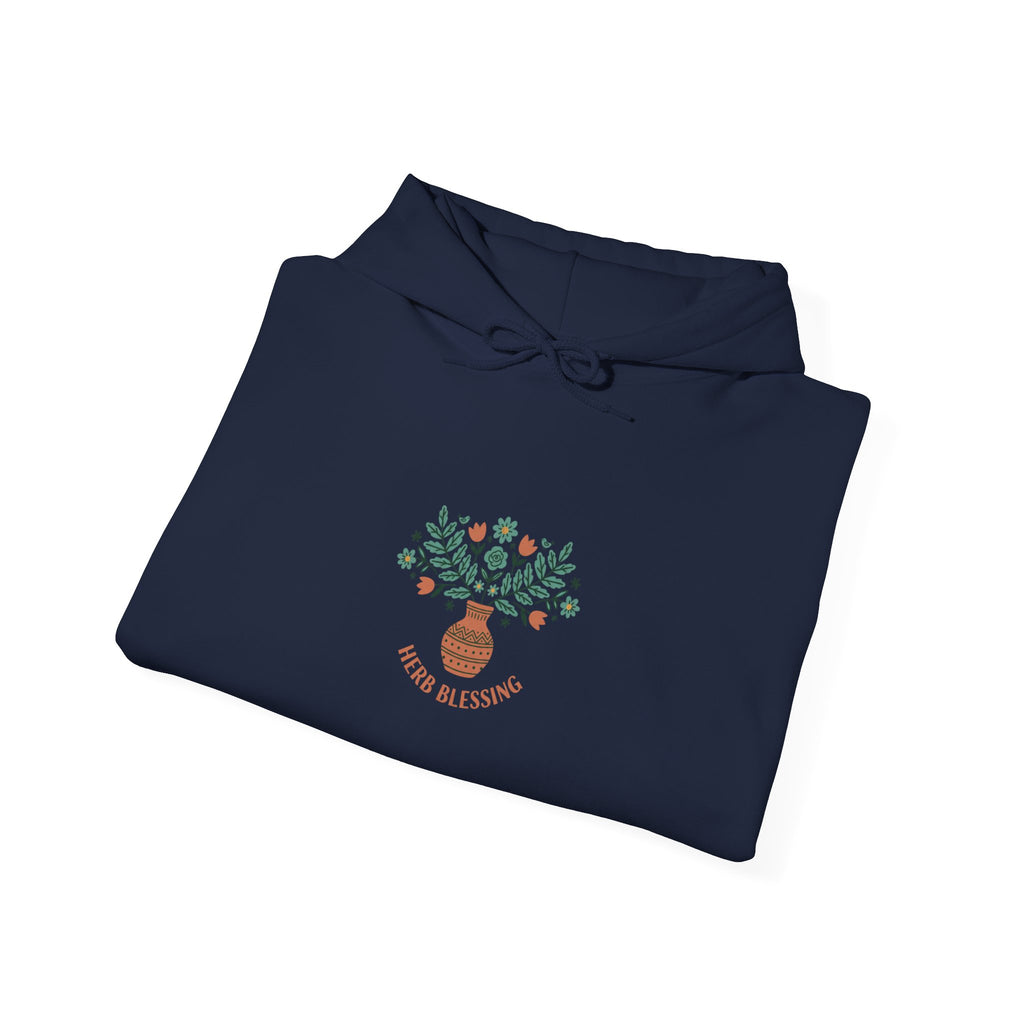 Hand-Drawn Folk Botanical Hoodie | embroidery style botanical illustration