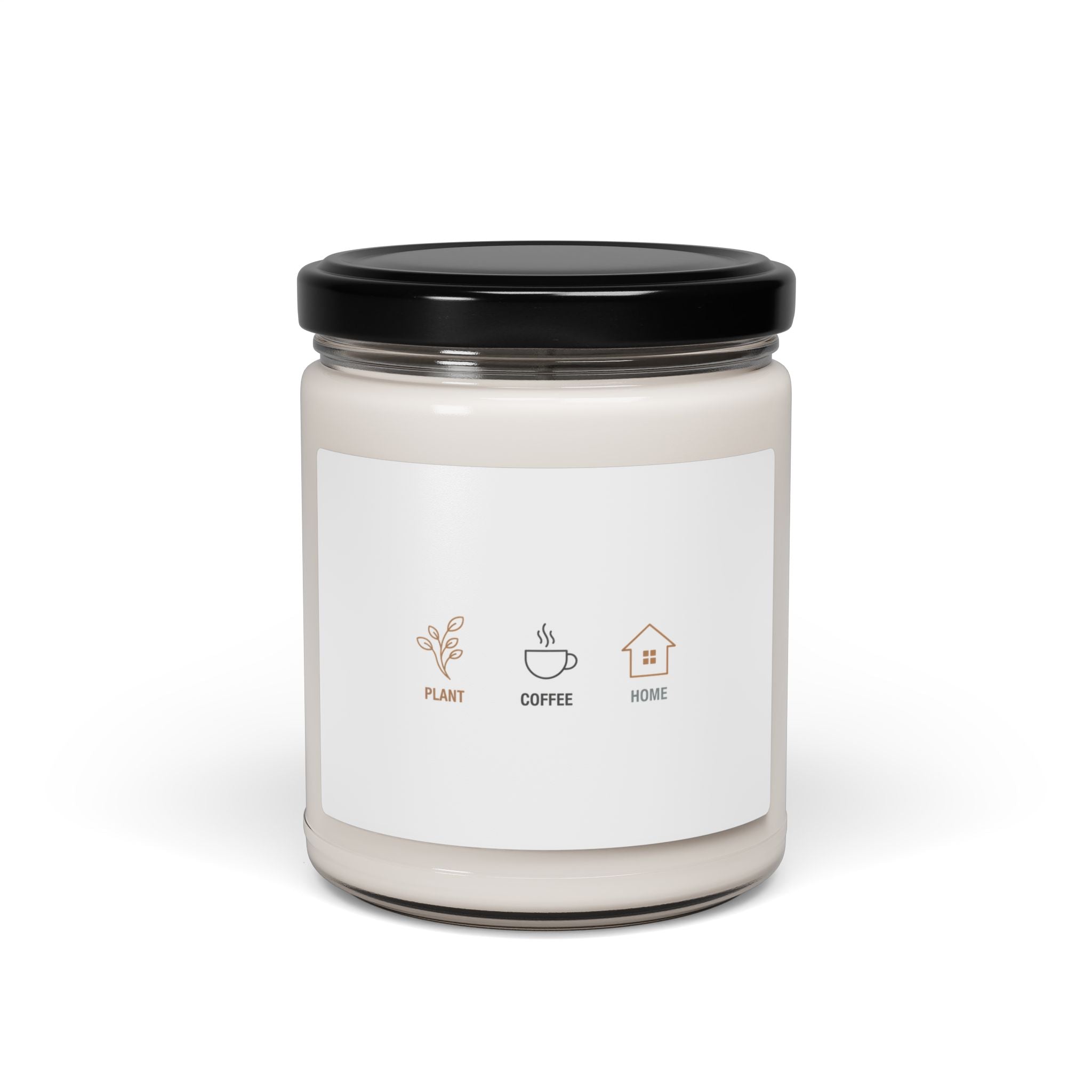 One-Line Plant Coffee Home Candle, Minimalist Soy Candle, Scandi Line Art