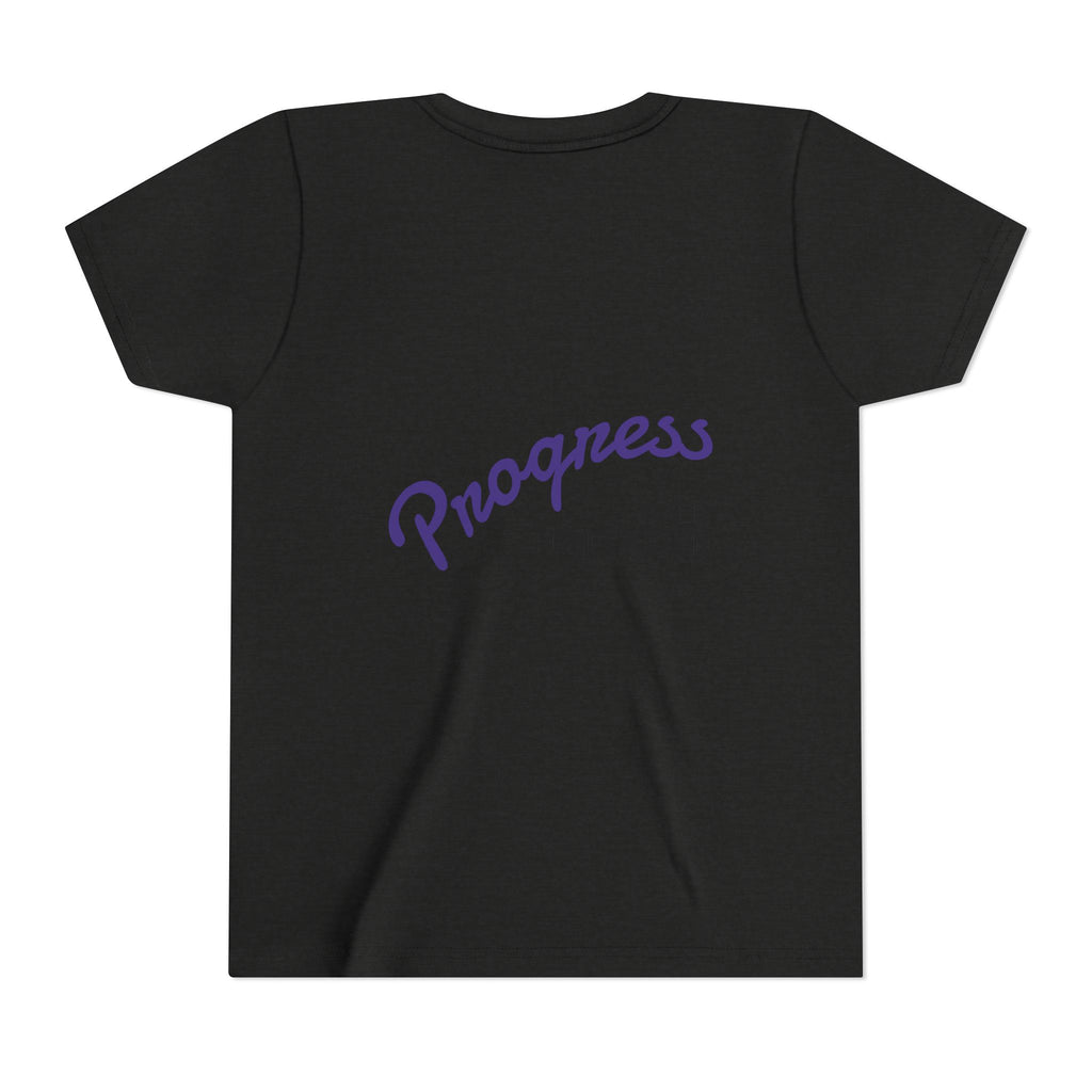 Progress Over Perfection Youth Tee | Less Hustle More Coffee design