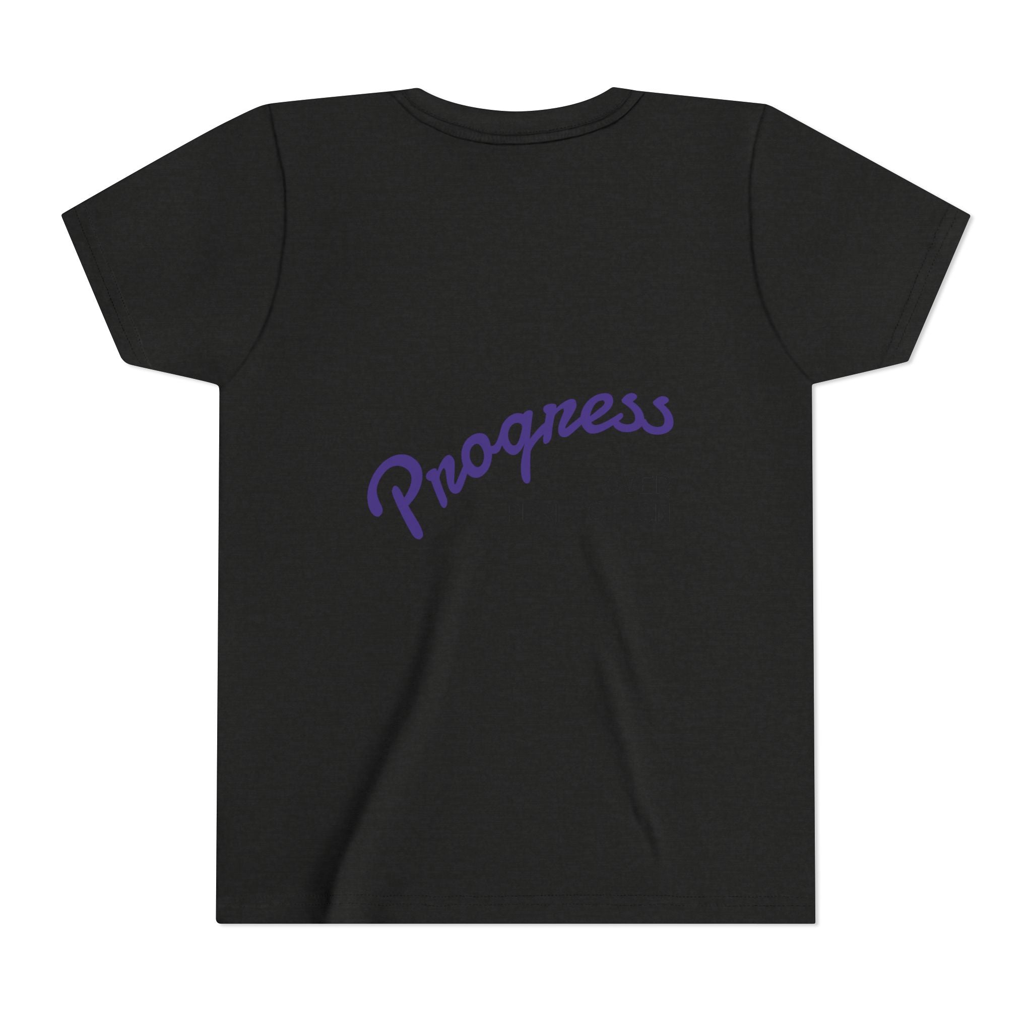 Progress Over Perfection Youth Tee | Less Hustle More Coffee design