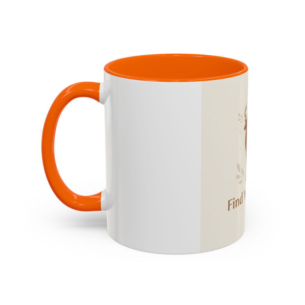 Find Your Quiet Deer Coffee Mug — Rustic Motivational Accent Mug