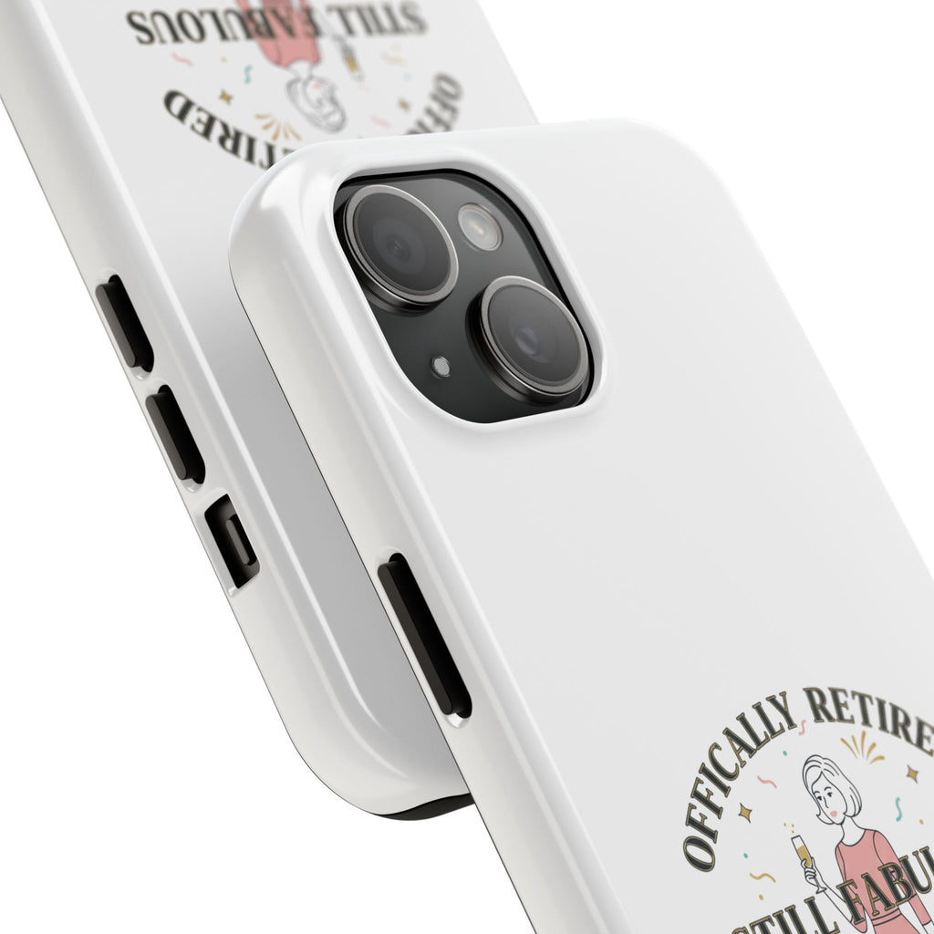 Officially Retired Still Fabulous Phone Case | Retirement, Retro Lady