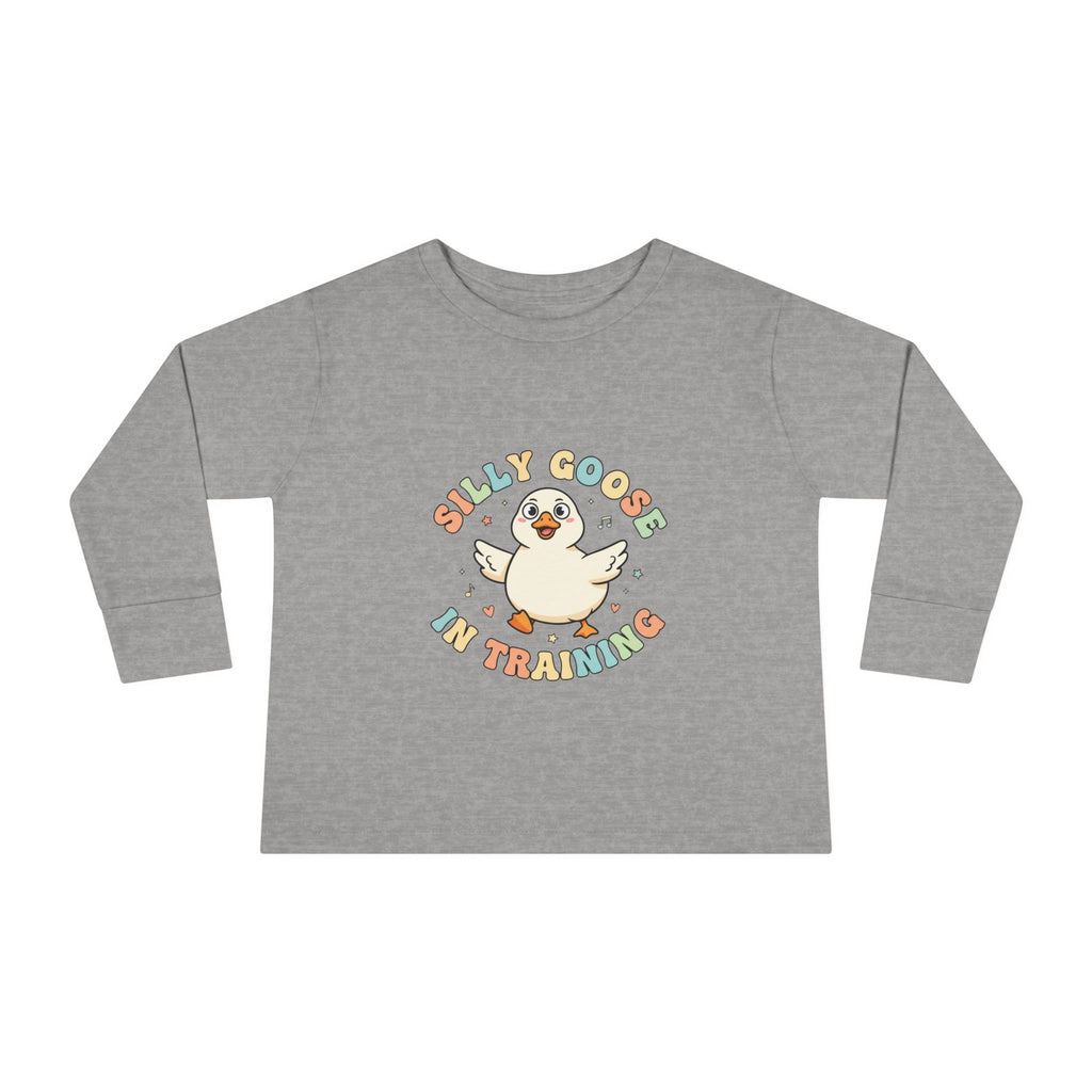 Silly Goose in Training Toddler Tee | Cute Duck Graphic