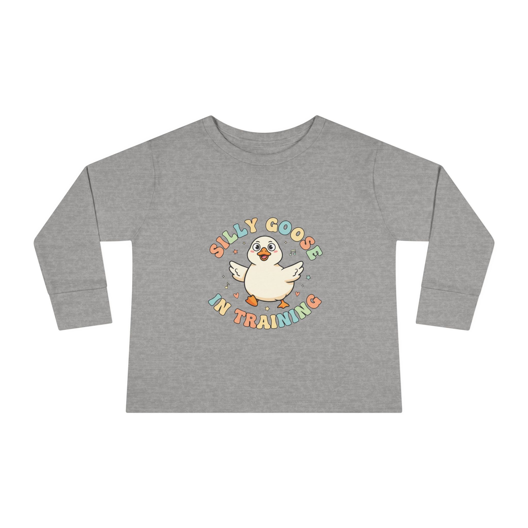 Silly Goose in Training Toddler Tee | Cute Duck Graphic