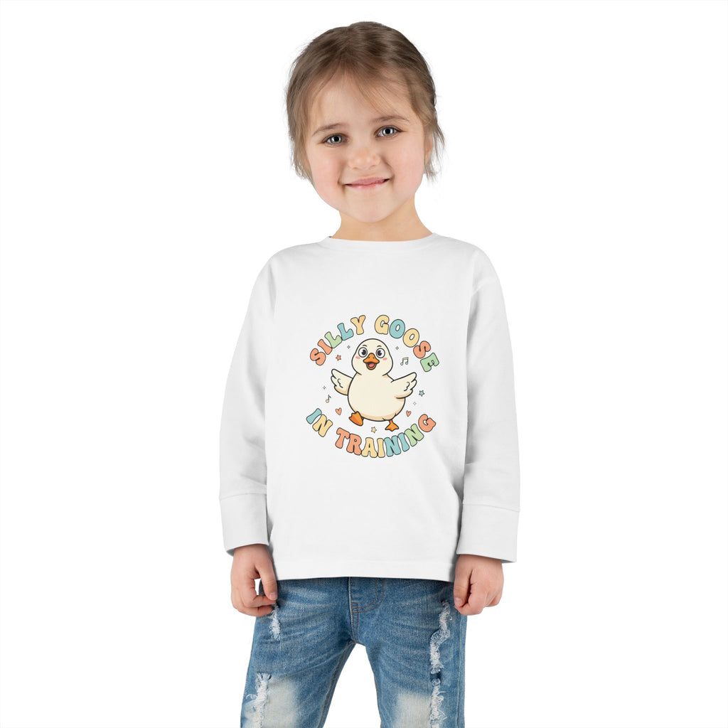 Silly Goose in Training Toddler Tee | Cute Duck Graphic