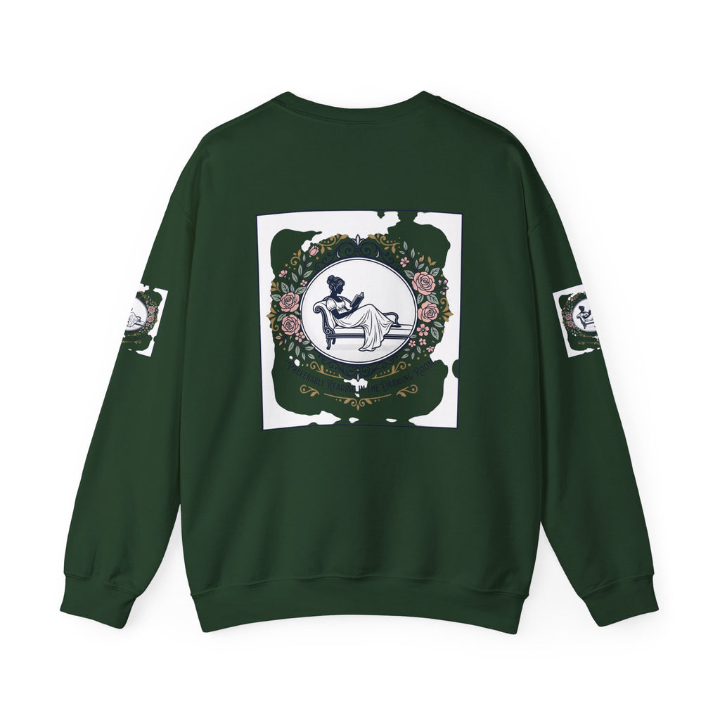 Bluza Damska z Nadrukiem | Czytająca Kobieta | Vintage Kwiatowy Medalion