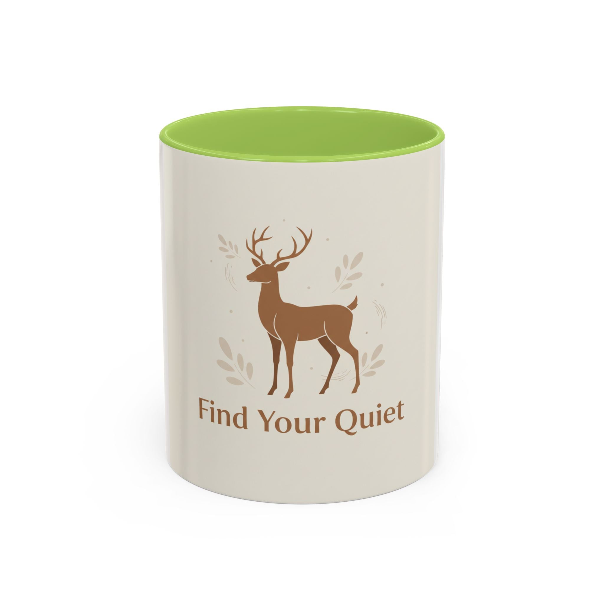 Find Your Quiet Deer Coffee Mug — Rustic Motivational Accent Mug