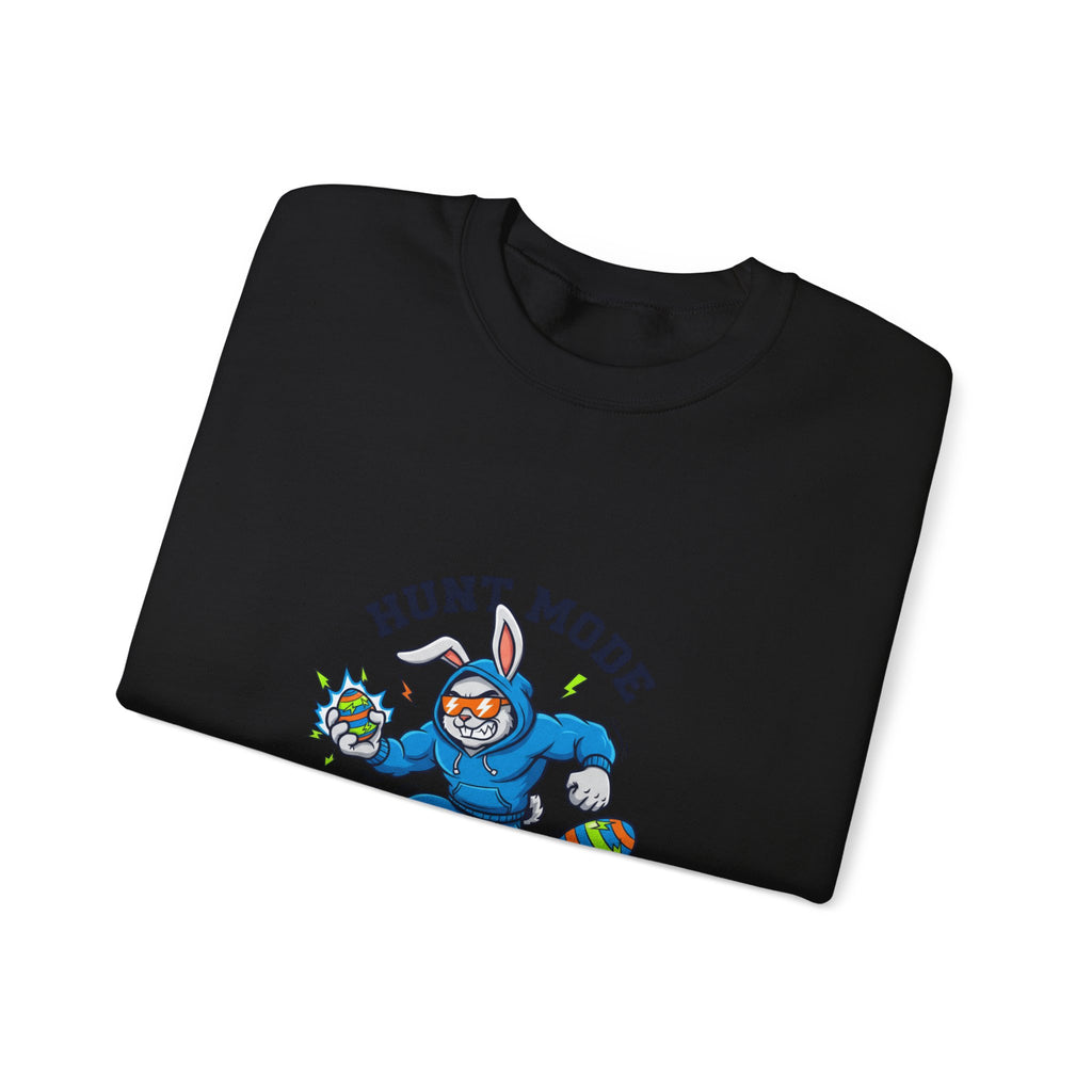Hunt Mode On Easter Crewneck Sweatshirt | boys Easter shirt, egg hunter