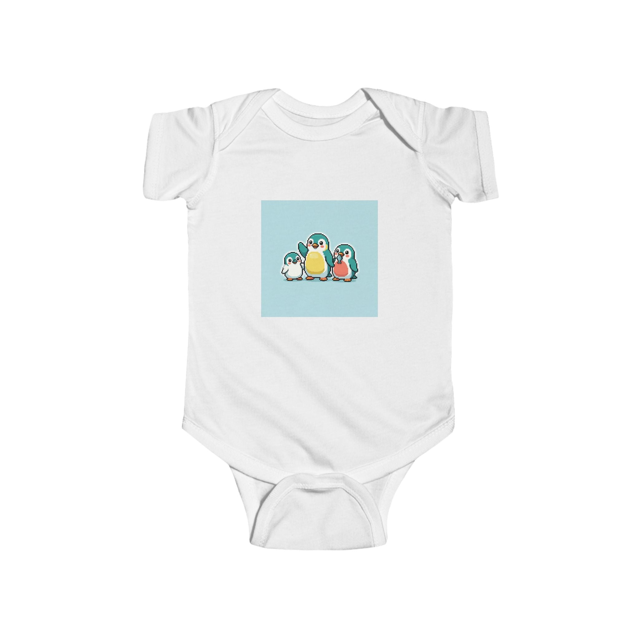 Cute Animal Baby Bodysuit — Playful Birds & Cat Infant Onesie