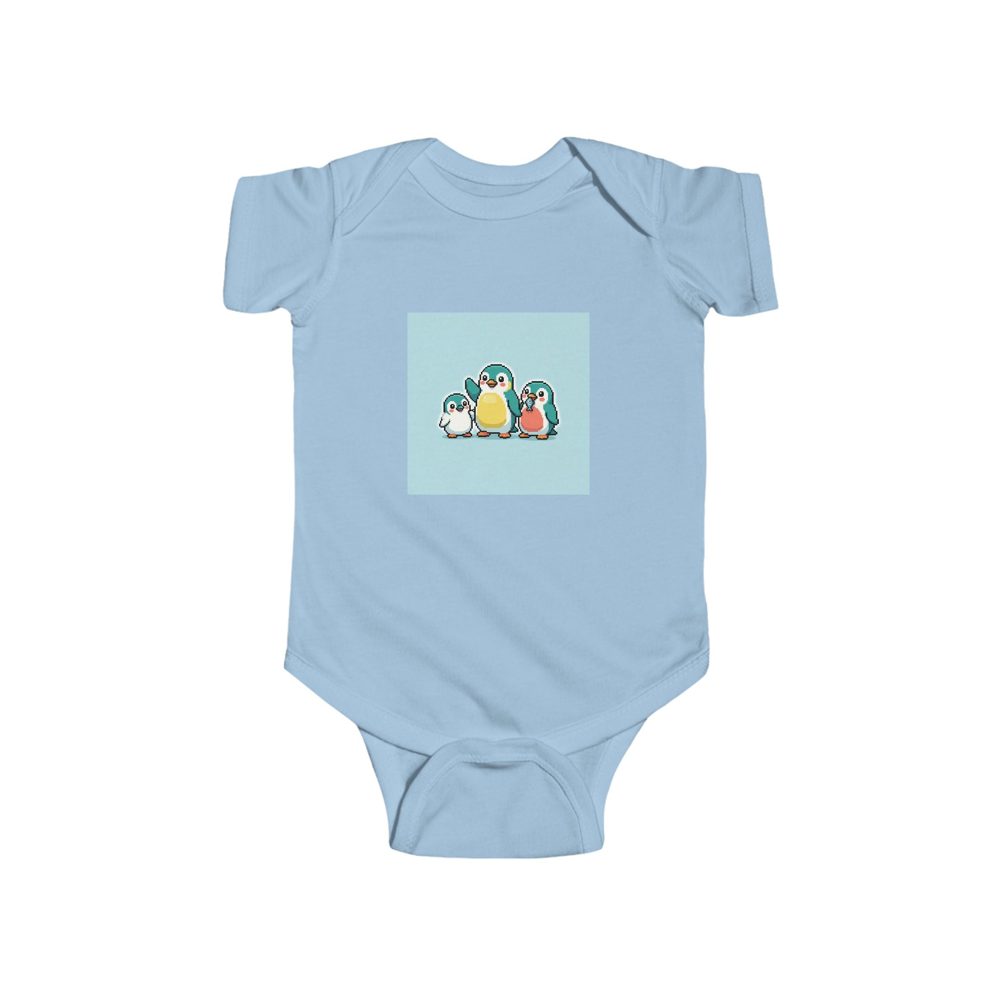 Cute Animal Baby Bodysuit — Playful Birds & Cat Infant Onesie
