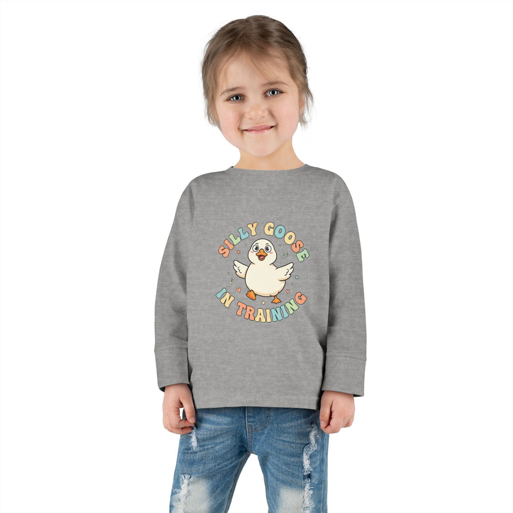 Silly Goose in Training Toddler Tee | Cute Duck Graphic