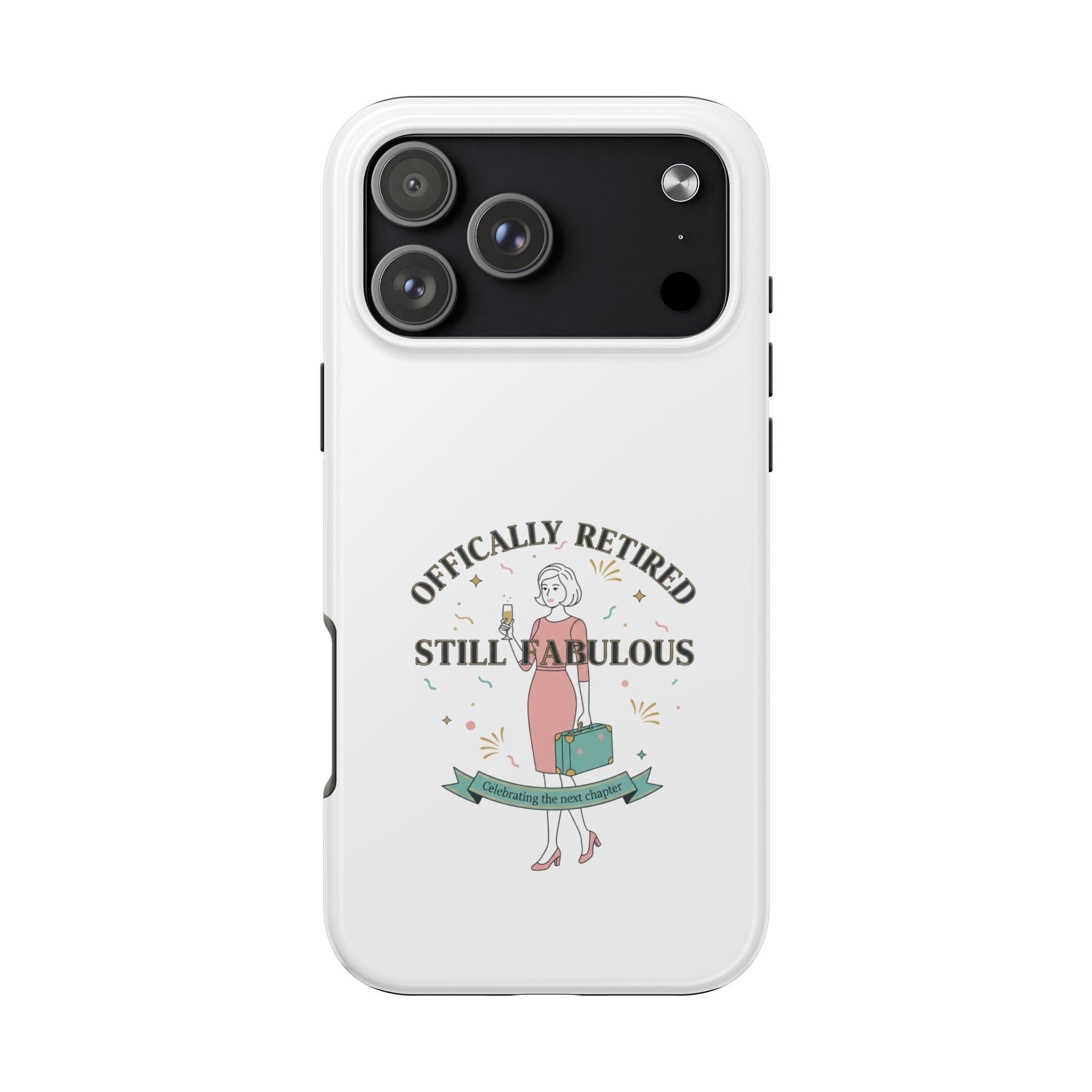 Officially Retired Still Fabulous Phone Case | Retirement, Retro Lady