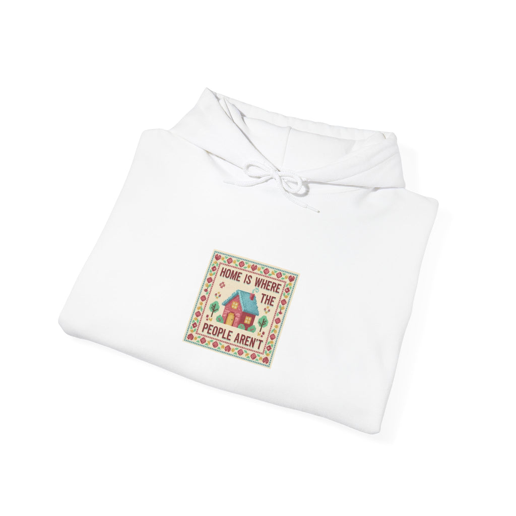 Grandma Chic 'Home Is Where' Cross Stitch Hoodie | ironic embroidery, needlepoint print